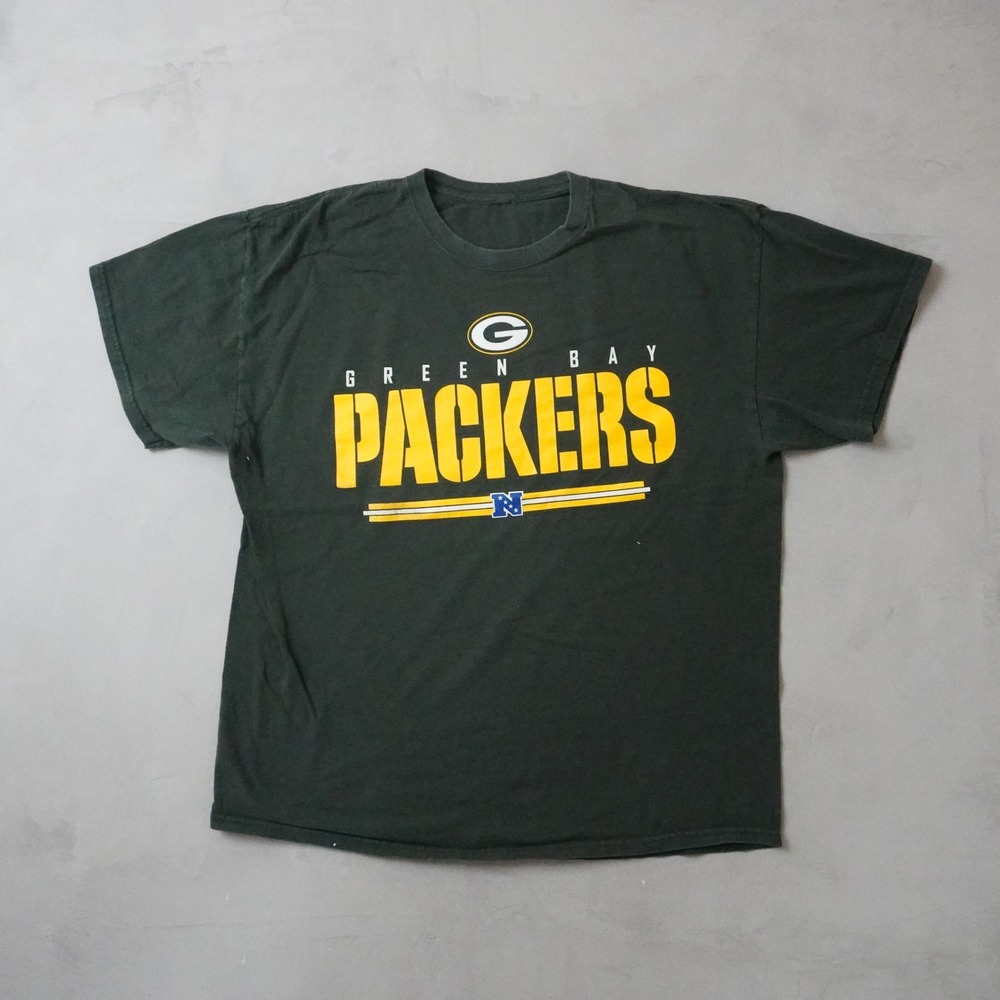 Vintage Green Bay Packers T-Shirt Large Mens Green NFL Football Graphic Tee Y2K
